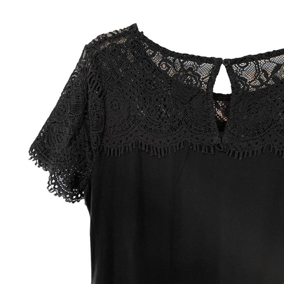 Skies Are Blue Maternity Short Sleeve Top Black - Picture 6 of 10